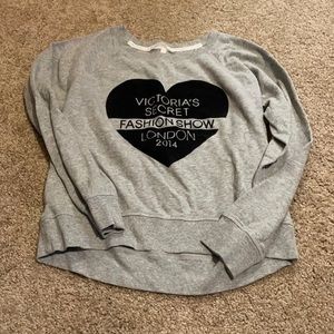 Large Victoria Secret Fashion Show grey sweater